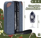 ALLCAMP Wine Tote Bag with Cooler Compartment，Picnic Set Carrying Two Sets of - Image 2
