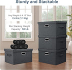 Medium 15" 21 Quart Collapsible Stackable Storage Bins - Image 3