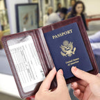 Passport Holder with Vaccine Card Slot Combo, Passport Wallet/ Cover/ Case - Image 2