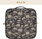 Makeup Organizer Bag, Grunge Skulls Travel Makeup Bags Makeup Vanity Case Large Capacity Rhombus Cosmetic Toiletry Bag for Girl Women Ladies