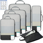 BAGAIL 6 Set/4 Set Lightweight Compression Packing Cubes by BAGAIL