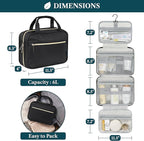 PAVILIA Hanging Toiletry Bag Travel Bag Women Men, Foldable Cosmetic Organizer - Image 2