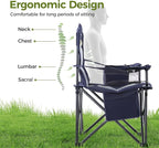 ALPHA CAMP Oversized Camping Chair Heavy Duty Lawn Chair - Image 5