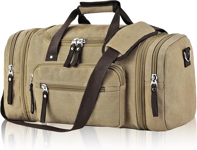 Felipe Varela Duffle Bag for Men, Expandable Canvas Duffel Bag for Travel by FelipeVarela