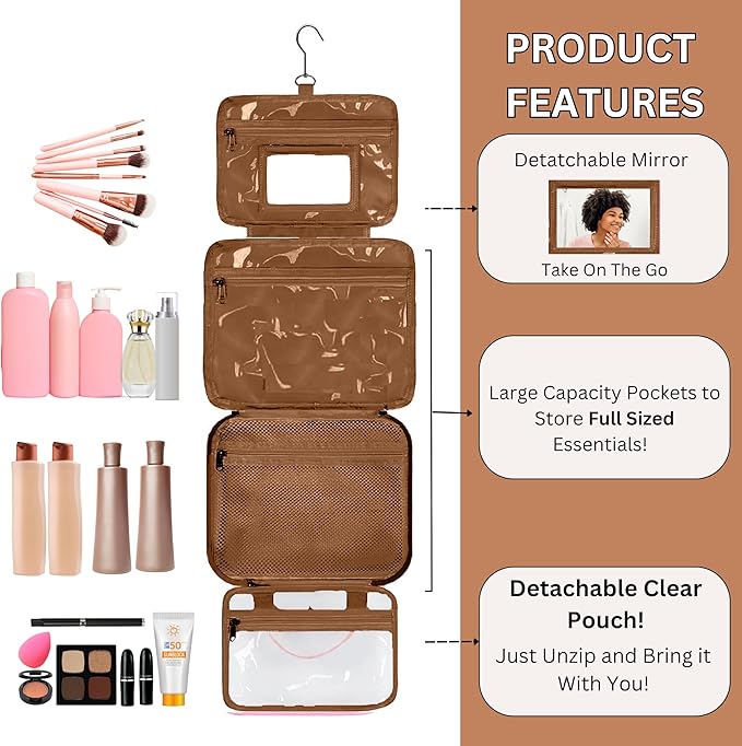 ESSENTE Women's Travel Toiletry Bag - Image 2