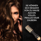 KARMIN Salon Pro Ionic Hair Dryer Brush Round Blowout Blow Dryer Brush in One, Ceramic, Negative Ion, Volumizer and Styler, Ultra-Light Drying, Styling Tool, 3 Heat and 2 Speed Settings, Black