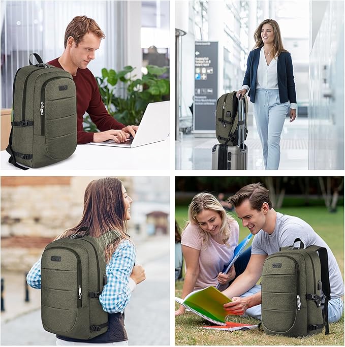 AMBOR Anti Theft Backpack, 15.6-17.3 inch Business Laptop Carry on Backpack - Image 6