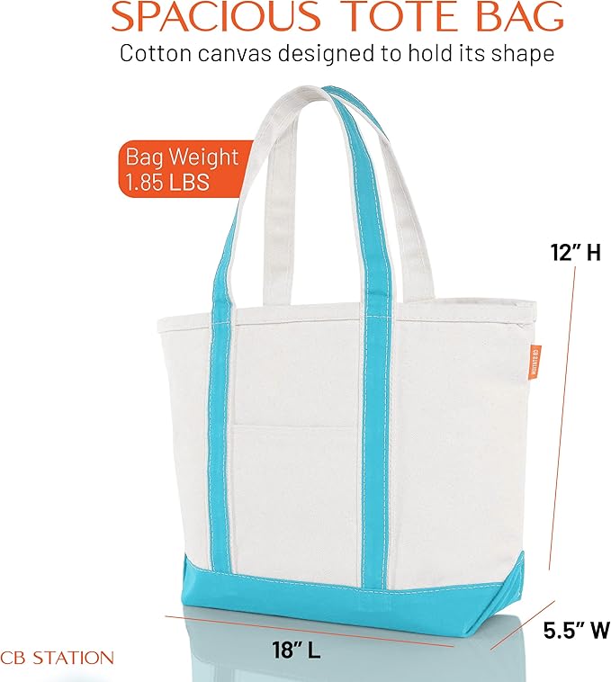 CB STATION Medium Classic Canvas Tote Bag - Image 4