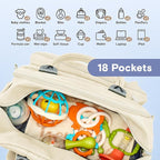 iniuniu Diaper Bag Backpack, 4 in 1 kit Large Unisex Baby Bags - Image 7