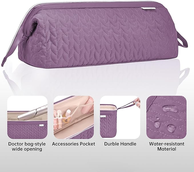 Shark Flex Style Case for Dy son Airwrap Hair Dryer Brush Revlon Hair Tools Travel Bag Carrying Case Flat Curling Iron Organizer (Purple)