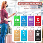 Personalized Luggage Tags, Custom Luggage Tags 4 Pack TSA Approved Double Sided - Image 6