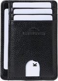 KARAKORAM Vertical Handcrafted Premium Leather Front Pocket Credit Card Holder by KARAKORAM