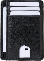 KARAKORAM Vertical Handcrafted Premium Leather Front Pocket Credit Card Holder by KARAKORAM