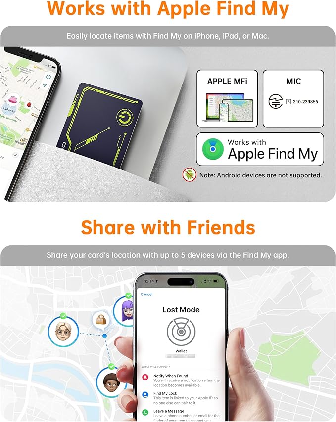 NOVOO Air Locator Tag Wallet Tracker Card - Image 6