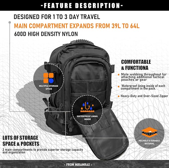 Tactical Backpack Military Backpacks - Image 2