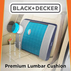 BLACK+DECKER Cooling Gel Lumbar Memory Foam Cushion – Ergonomic Back Support - Image 7