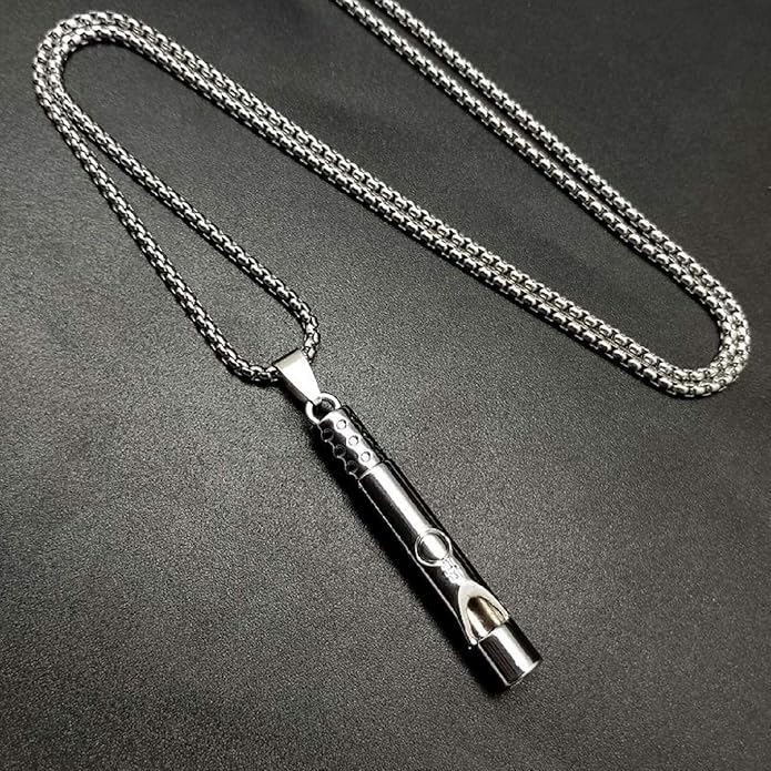 Emergency Survival Whistle Pendant Necklace - Image 3