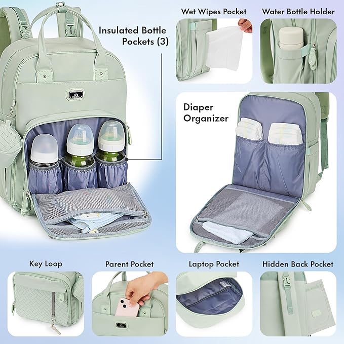 Dikaslon Diaper Bag Backpack - Image 3