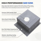 COMLLEN 17x19 Inch Drop in Bar Sink, Outdoor Sink 304 Stainless Steel Kitchen - Image 4