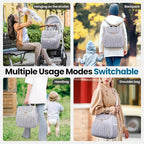 4 in 1 Convertible Diaper Bag Backpack, Waterproof Baby Diaper Bag - Image 3