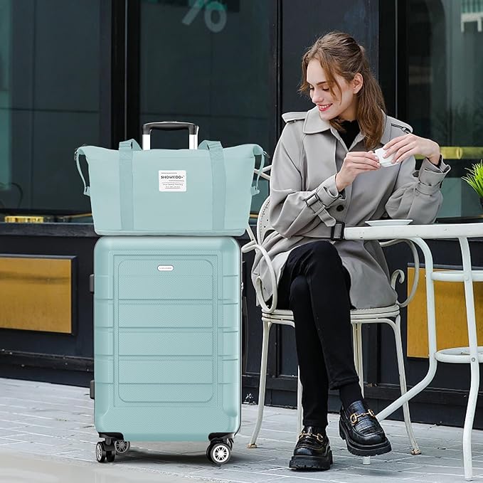 SHOWKOO Luggage Sets Expandable PC+ABS Durable Suitcase Double Wheels TSA Lock - Image 2