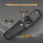 Hair Cutting Scissors - 6.5” Professional Hair Scissors For Men and Women High Carbon Stainless Steel With Serrated Blade And Leather Bag - Barber Scissors - Salon Hair Shears, Haircut Scissors