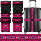 2 Pack Luggage Straps for Suitcases, Adjustable Travel Belt by ZHOMA