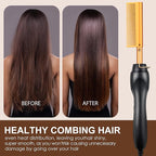 Electric Ceramic Hair Straightener and Curling Iron - Heat Pressing Flat Iron Curlers, Portable Anti-Scald Design for Wigs, Beards, and Travel Use