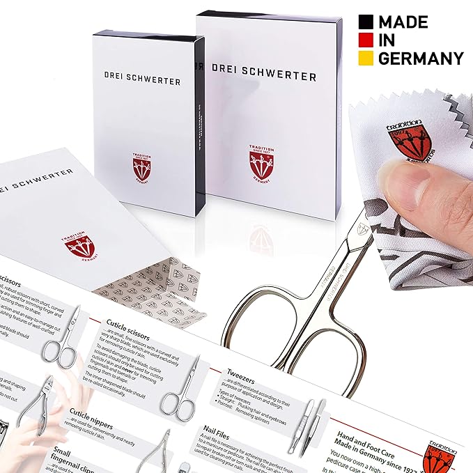 3 Swords Germany – brand quality 8 piece manicure pedicure grooming kit set - Image 7