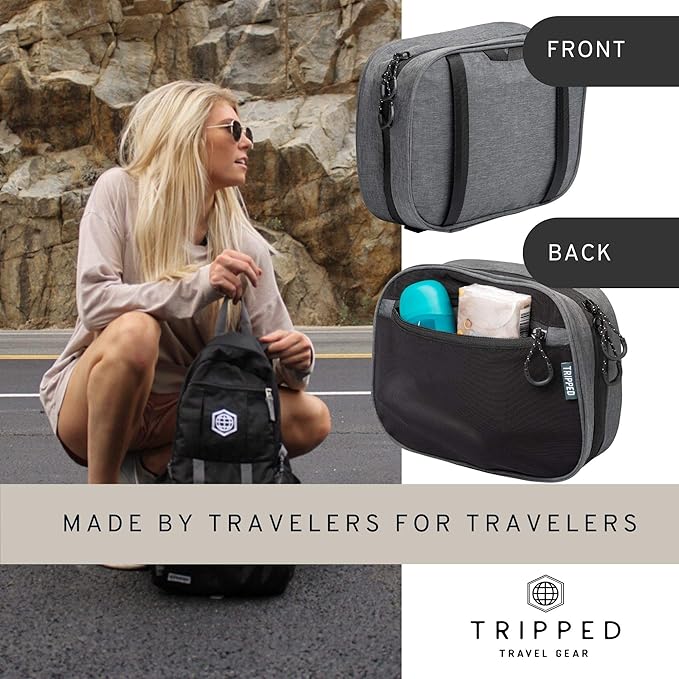 Toiletry Bag Kit Set: Hanging Travel Toiletry Bag + 311 TSA Cosmetic Liquid Bag - Image 9