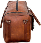Leather Duffle Bag for Men Luggage Handmade Travel Bag Carry On Luggage - Image 6