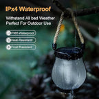 Kaliqo Solar Lantern Outdoor Lights Solar Lantern Waterproof Flickering Flame - Image 5