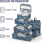 Veken 8 Set Packing Cubes for Travel Essentials, Suitcase Organizer Bags in 4 - Image 5