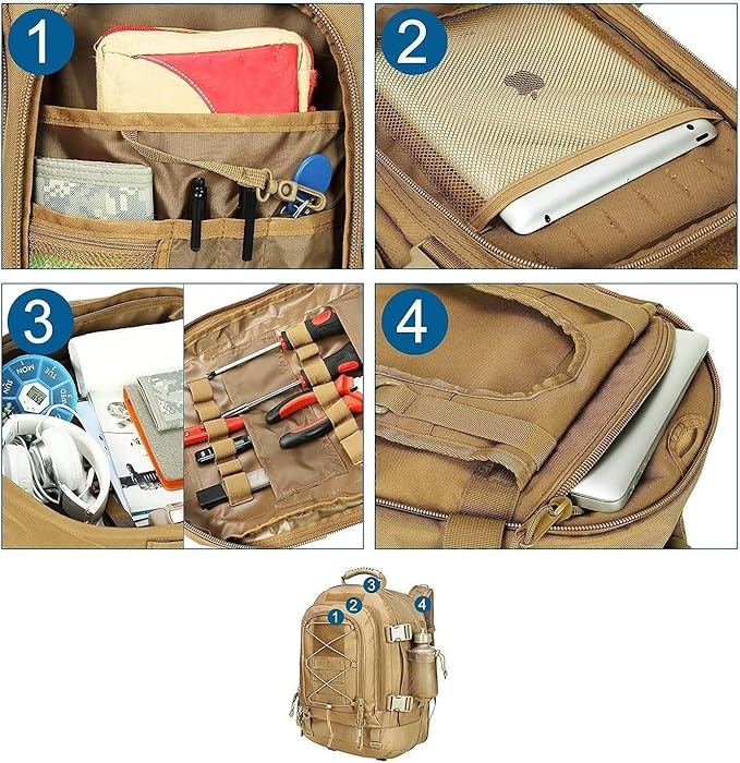 Large Tactical Backpack for Men Military Backpack - Image 3