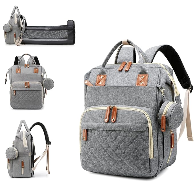 Diaper Bag, Backpack with Changing Station, Waterproof Baby Bag by Awanhe