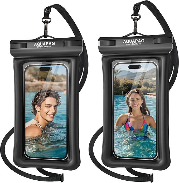NEPHI IPX8 Floating Waterproof Phone Pouch 2 Pack-Up to 8.0"，Floating Phone Case by IPX68WaterproofPhonePouch