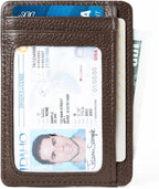 KARAKORAM Vertical Handcrafted Premium Leather Front Pocket Credit Card Holder - Image 3