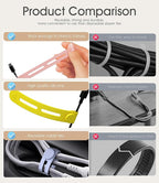 40Pcs Nearockle Reusable Cable Ties, Adjustable Silicone Cord Organizer Small - Image 4
