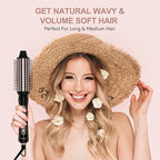 Farery Thermal Brush 5 Adjustable Temps, 1.5 Inch Hot Curling Brush for Big Bouncy Curls, Non-Blowing Heated Round Brush, Ceramic Curling Wand for Medium & Long Hair, Dual Voltage for Travel