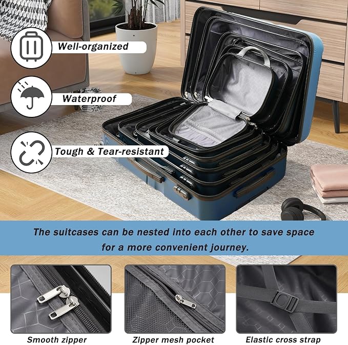 Merax 24 Inch Luggage Set Hardshell ABS Medium Suitcase - Image 7