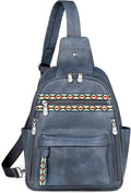 FADEON Large Sling Bag for Women, Leather Crossbody Purse Designer Anti Theft by FADEON
