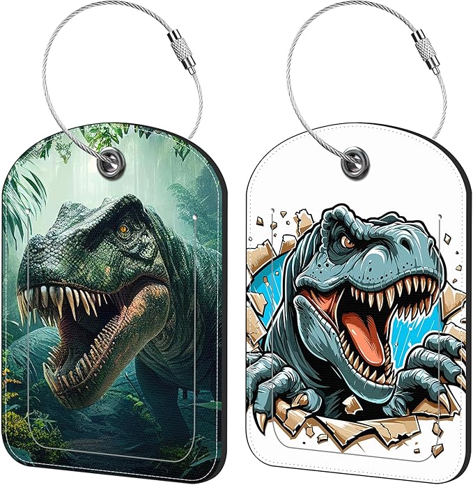 Dinosaur in The Forest Luggage Tag by iapodiad
