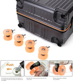 feilario 20" Aluminum Frame Wide Handle Hard Shell Carry On Suitcase - Image 3