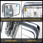 16 Pieces Clear Makeup Bags Bulk, TSA Approved Toiletry Bag - Image 4