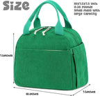 Bluboon Lunch Bag for Women Men Cute Corduroy Lunch Tote Bags Reusable - Image 2