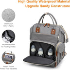 Diaper Bag with Changing Station, Waterproof 3 in 1 Baby Diaper Backpack with - Image 3