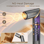 8 in 1 Hot Air Brush Hair Styler, High-Speed Hair Dryer Brush with Auto Wrap Curlers, Foldable Ionic Blow Dryer Brush for Fast Drying, Volumizing & Curling, Multi-Styling Tool (Gifts for Women)