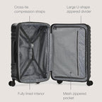 U.S. Traveler Boren Polycarbonate Hardside Rugged Travel Suitcase Luggage - Image 2