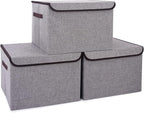 Large 17" 42 Quarts Collapsible Stackable Storage Bins by Bagnizer