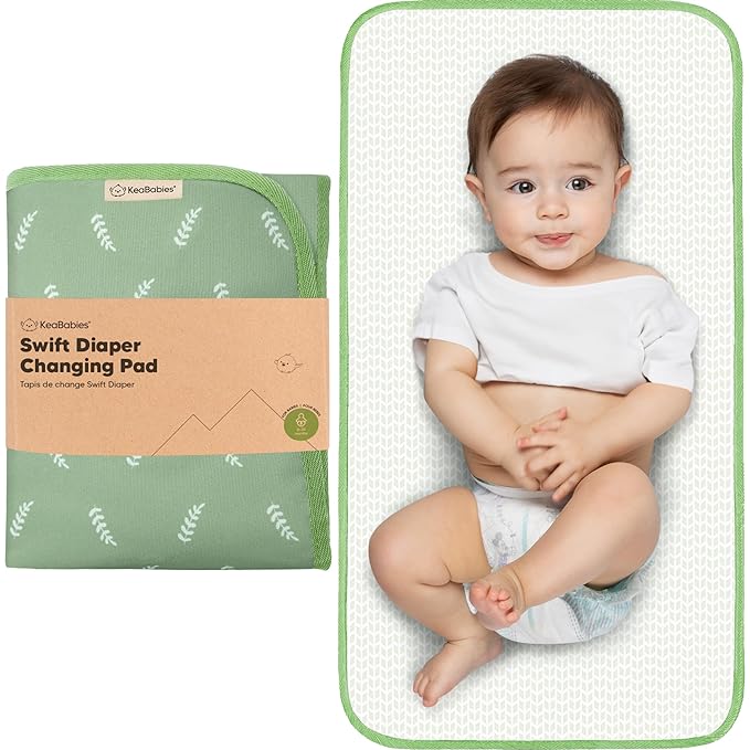 KeaBabies Portable Diaper Changing Pad, Easy Wipe Clean by KeaBabies